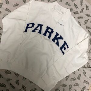 Parke Varsity Logo Relaxed-Fit Mock Neck pullover size XXL